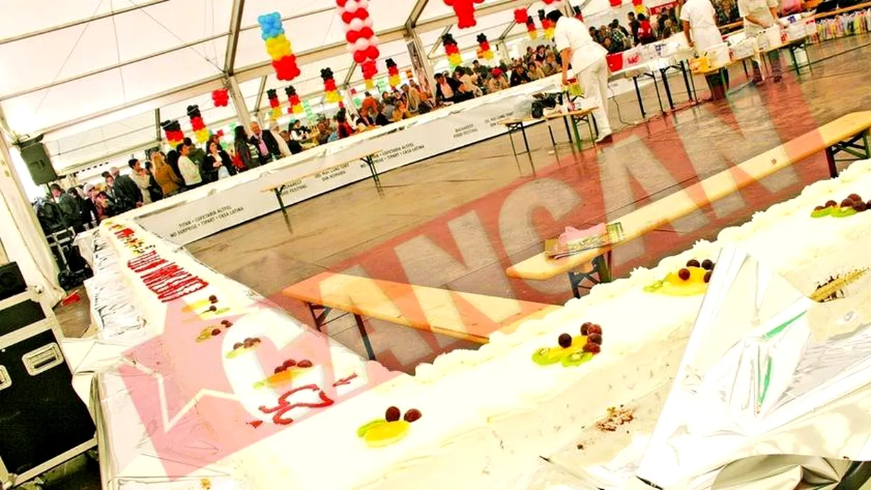Cel mai mare tort din Romania a avut 50 de metri