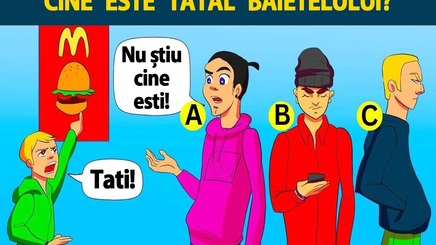 Test IQ exclusiv pentru genii | Cine este tatăl băiatului din imagine?