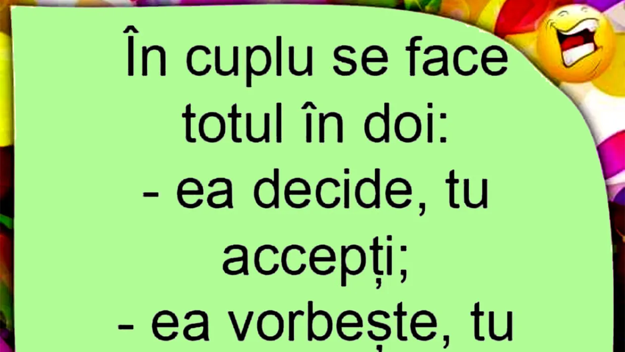 BANCUL ZILEI | În cuplu, totul se face în doi