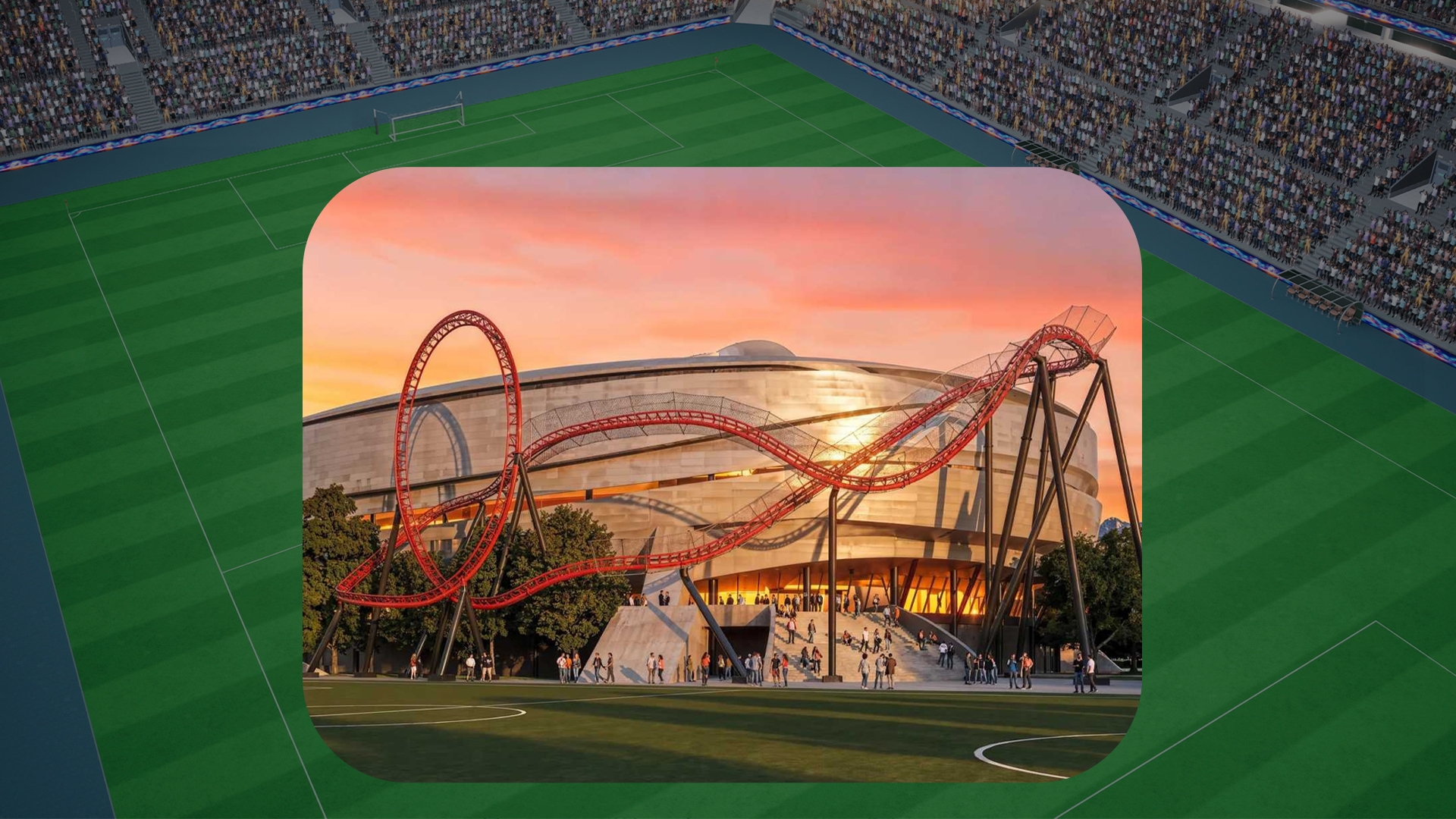 Așa ceva nu s-a mai văzut în fotbal! Stadion de 420 de milioane de lire, cu montagne russe în jurul tribunelor