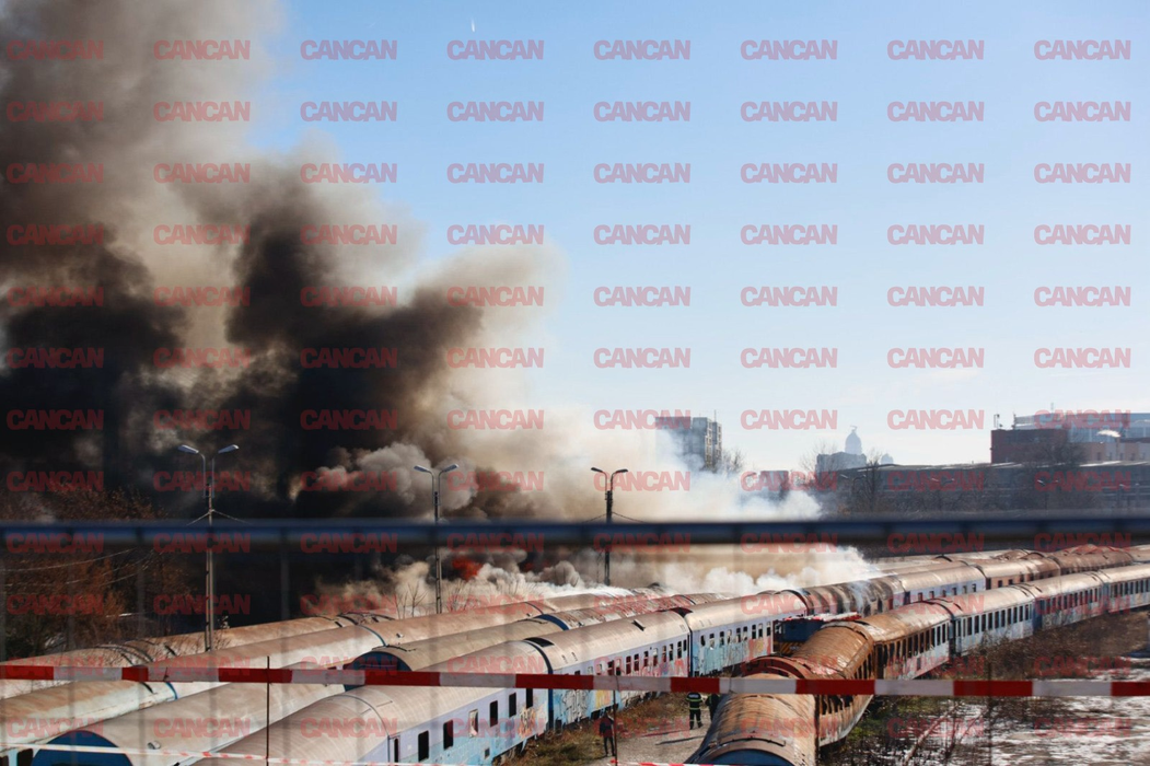 Incendiu în stația București- Basarab / Foto: CANCAN