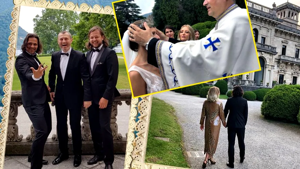 Imagini de basm. Nuntă grandioasă pentru doi români. Delia & soțul i-au nășit într-un conac exclusivist pe malul lacului Como!