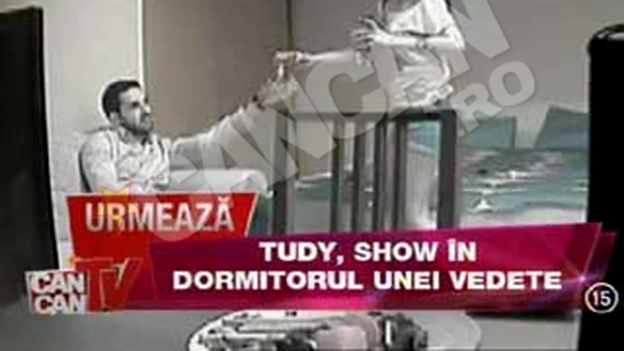 VIDEO Tudy Ionescu, victima unei farse de zile mari la CANCAN TV! Vezi cum a fost momit de o bruneta misterioasa intr-un apartament!