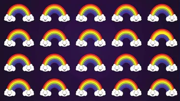 Iluzie optică virală | Găsiți singurul curcubeu diferit de celelalte! Geniile îl văd în cel mult 5 secunde