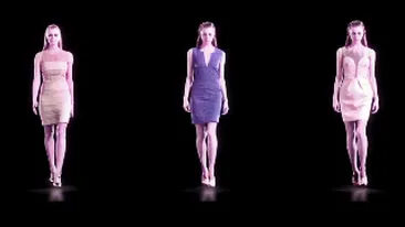 VIDEO Panica in lumea manechinelor?! A avut loc prima prezentare de moda holografica 3 D