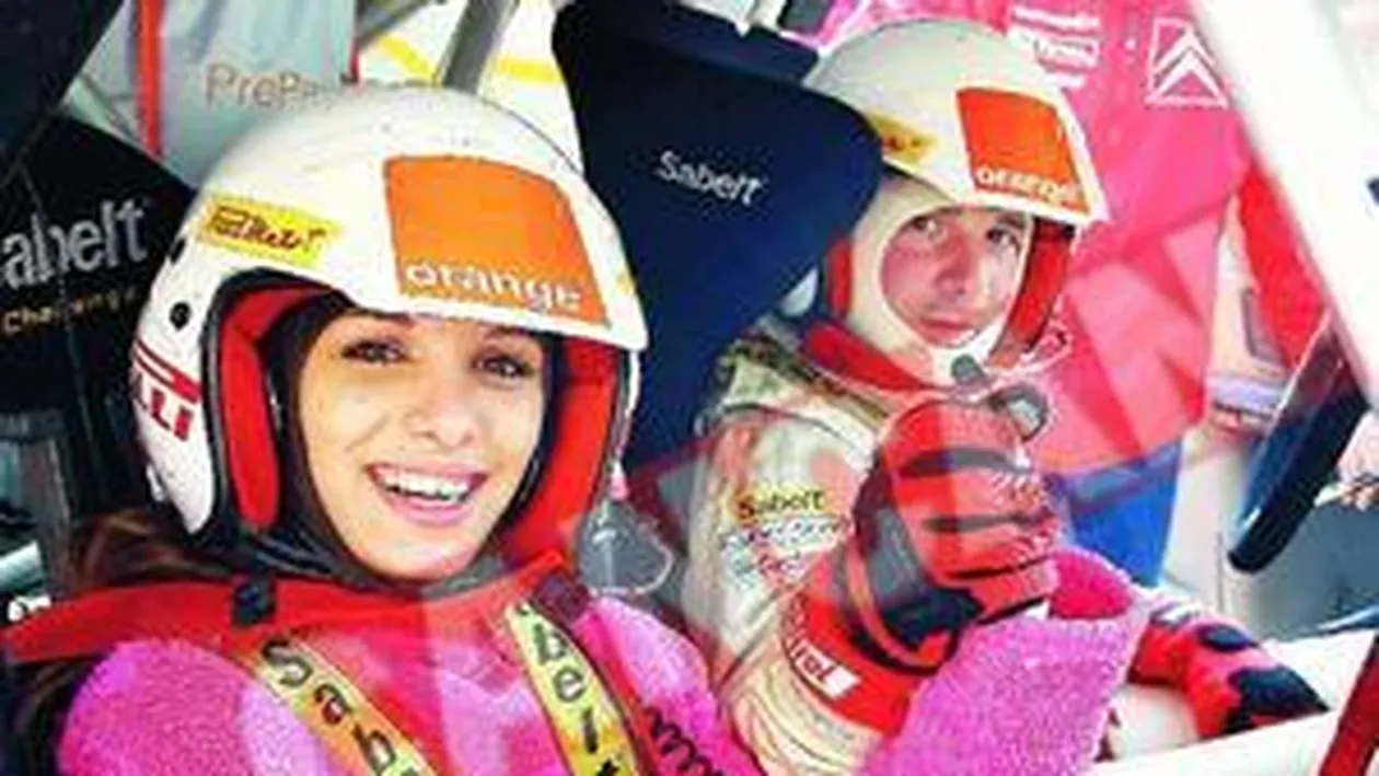 Sorana a fost copilot pe o masina de raliu