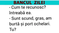 BANCUL ZILEI | Sunt scund, gras, am burtă și port ochelari