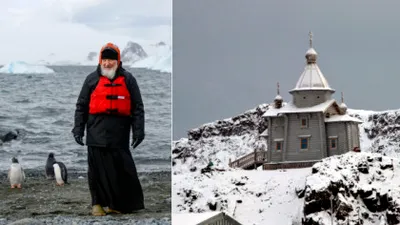 GALERIE FOTO Capela înghețată din tărâmul în care „nu există Dumnezeu”: imagini cu cea mai sudică biserică ortodoxă din lume