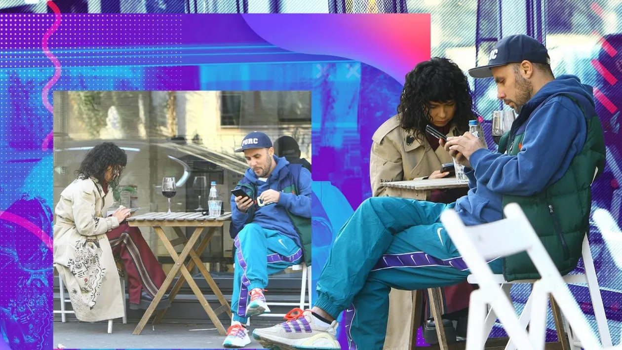 Inna și Deliric au ieșit la un pahar de vin “pe trotuar”