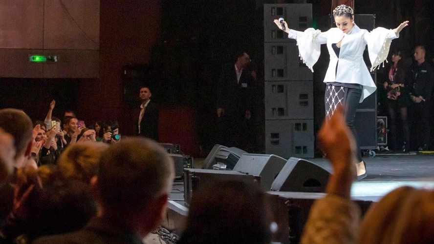 Andra Măruță a crezut că nu vede bine. Ce a pățit în timpul concertului susținut la Chișinău. Ce au făcut câțiva moldoveni din primele rânduri