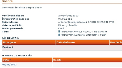 Iata dovada ca Prigoana a dat-o in judecata pe Bahmu! Ii cere custodia copiilor prin ordonanta presedintiala!
