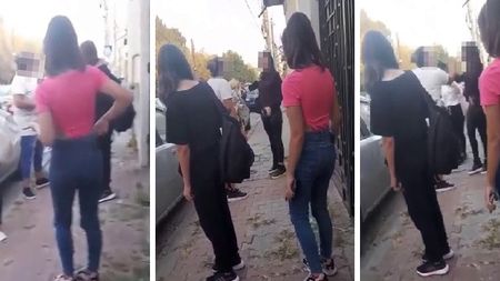 Scandal cu palme, îmbrânceli și înjurături, în fața unui liceu din Giurgiu. Motivul incredibil al agresării unei fete de 15 ani