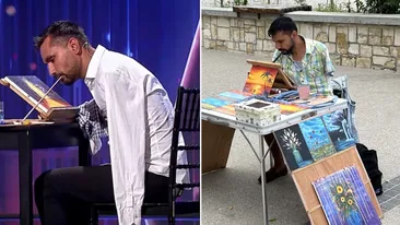 Povestea lui Cornel, pictorul fără mâini de la Românii au Talent de la Pro TV, ajuns client al Poliției pe faleza din Mamaia