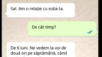 BANCUL ZILEI | „Sal. Am o relație cu soția ta”