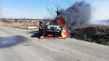 Impact devastator în Teleorman. Doi oameni au murit pe loc, mașina lor s-a făcut scrum | VIDEO