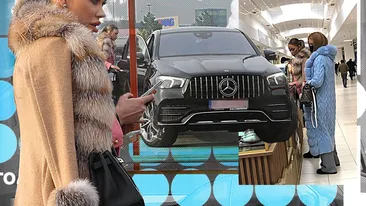 Nici Alex Bodi nu o răsfăța așa. Bianca Drăgușanu a descălecat la mall dintr-un Mercedes GLE nou-nouț, cu șofer personal + Și-a comandat cercei și colier cu diamante