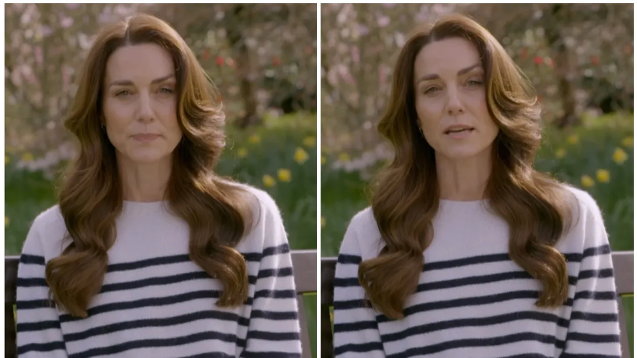 Detaliul pe care nimeni nu l-a observat în clipul cu Kate Middleton când anunța că are cancer. Gestul subtil care trădează adevărata ei stare