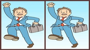 Test de logică | Identificați toate cele 3 diferențe dintre bărbatul din stânga și cel din dreapta!