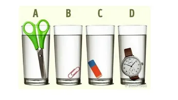 TEST IQ | În care dintre cele 4 pahare se află cea mai multă apă, de fapt?