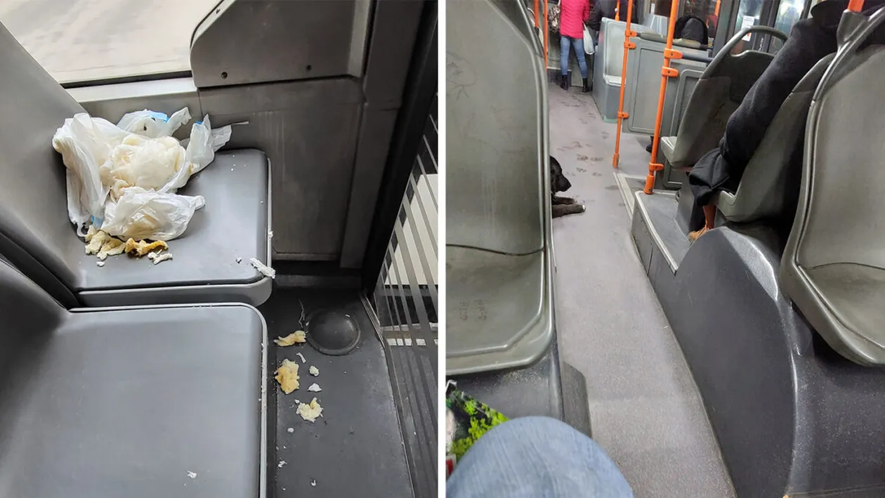Oribil! Ce a putut lăsa un bucureștean în urma lui, pe scaunul autobuzului STB 162