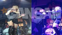 Imagine de INFARCT! Lora cu lenjeria intimă la vedere, într-un concert