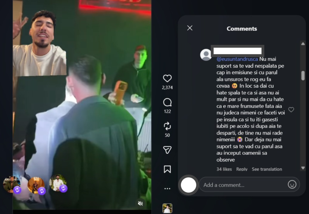 Cum a reacționat Andrușca după ce Claudia Ion l-a lovit pe Eduard Vlădescu. Iubita lui Mocăniță a încercat un atac la fosta, dar a ricoșat imediat!