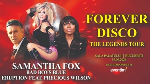 Legendele muzicii disco vin la Sala Palatului pe 19 septembrie 2026: Samantha Fox, Bad Boys Blue și Eruption, împreună la București