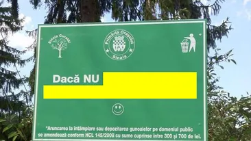 Acesta e cel mai ciudat anunţ! Trecătorii s-au frecat la ochi. Ce rişti să păţeşti dacă arunci gunoaie pe jos