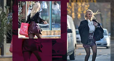 După ce că și-a luat cea mai scurtă fustă, se mai și ridică!  Andreea Bălan a luat-o la fugă pe stradă fără să mai țină cont că…