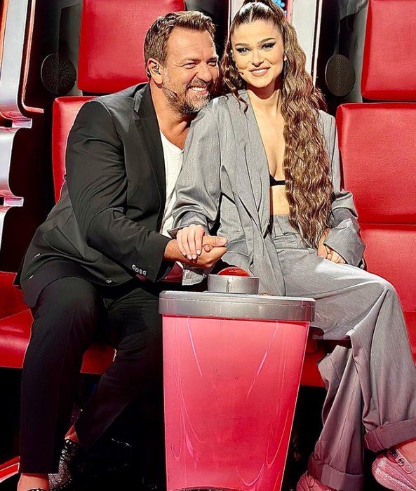 Horia Brenciu și Theo Rose, la Vocea României / Foto: Instagram