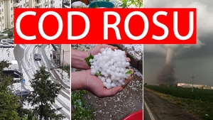 ANM: cod ROȘU de furtună în două județe din România! TORNADĂ și GRINDINĂ URIAȘĂ