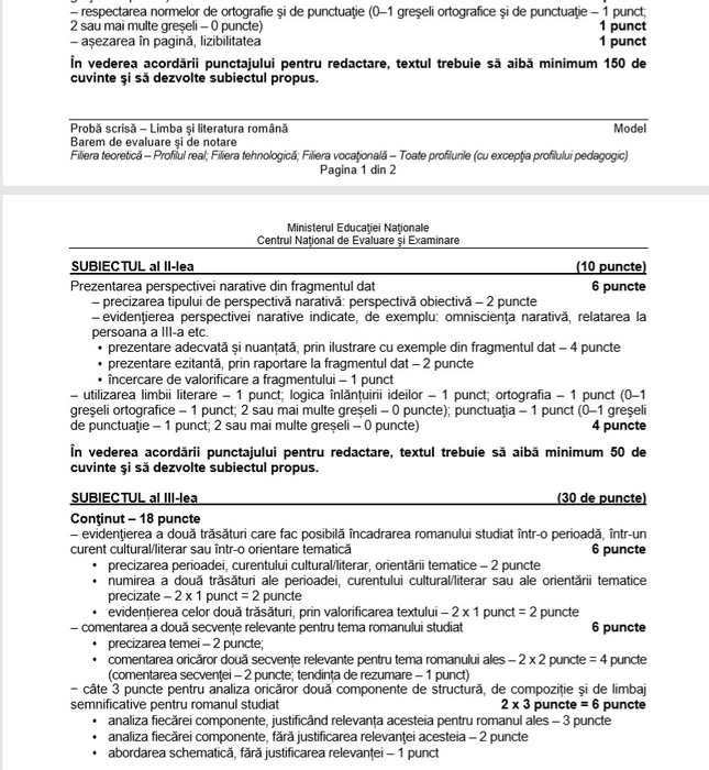 Ce pică la BAC 1 iulie 2019. Subiecte la Limba şi literatura română, EDU.RO
