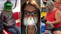 TOP 25 - Cele mai amuzante idei. Cu ce au înlocuit oamenii din imagini masca de protecție