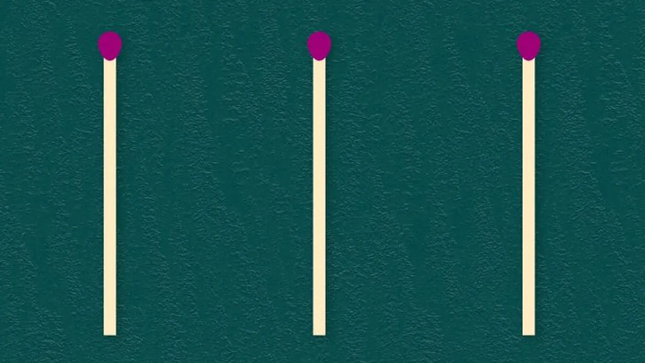 Test IQ cu chibrituri | Mutați aceste 3 bețe pentru a obține cifra 6. Nu aveți voie să le îndoiți!