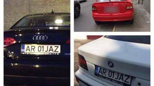 Cele două maşini au acelaşi număr de înmatriculare! Când o să vezi plăcuţa celei roşii o să te freci la ochi