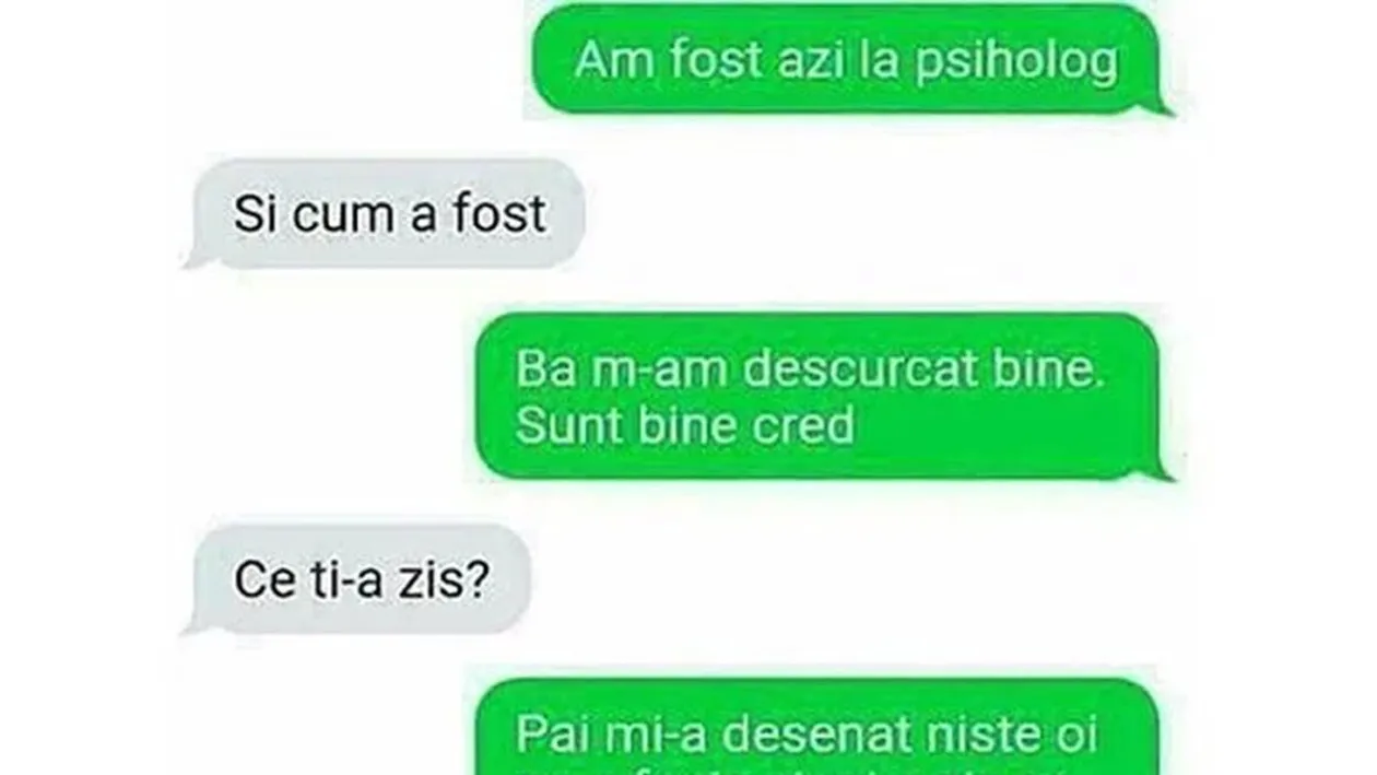 BANC | Am fost azi la psiholog. Mi-a desenat niște oi pe o foaie și mi-a zis să am grijă de ele până se întoarce