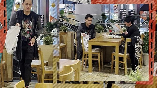 Cum i-am filmat pe Patrizia Paglieri și pe fiul ei, Francesco. S-a întâmplat într-un restaurant din mall