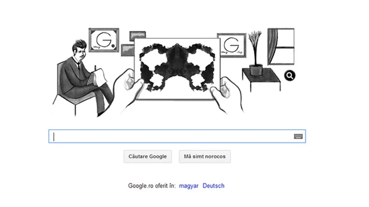GOOGLE îl sărbătoreşte pe psihiatrul şi psihanalistul Hermann Rorschach! Vezi cum arată motorul de căutare