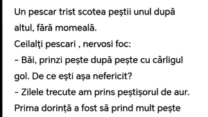 Bancul de weekend | Pescarul trist și peștișorul de aur