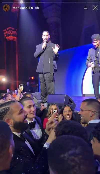Monica Hill a dat check-in la petrecerea anului! Drake a aruncat cu bani și cadouri de lux sub ochii româncei