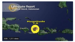 Cutremur de 7 grade pe scara Richter în Indonezia. A fost emisă o avertizare de tsunami