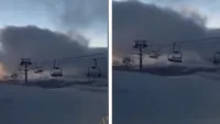 Imagini cu telecabina din Sinaia, care se mișca în bătaia vântului. Noi avertizări de vreme severă!
