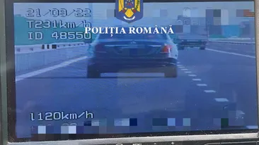 Șofer prins de radar când mergea cu 231 km/h. În ce zonă se afla vitezomanul