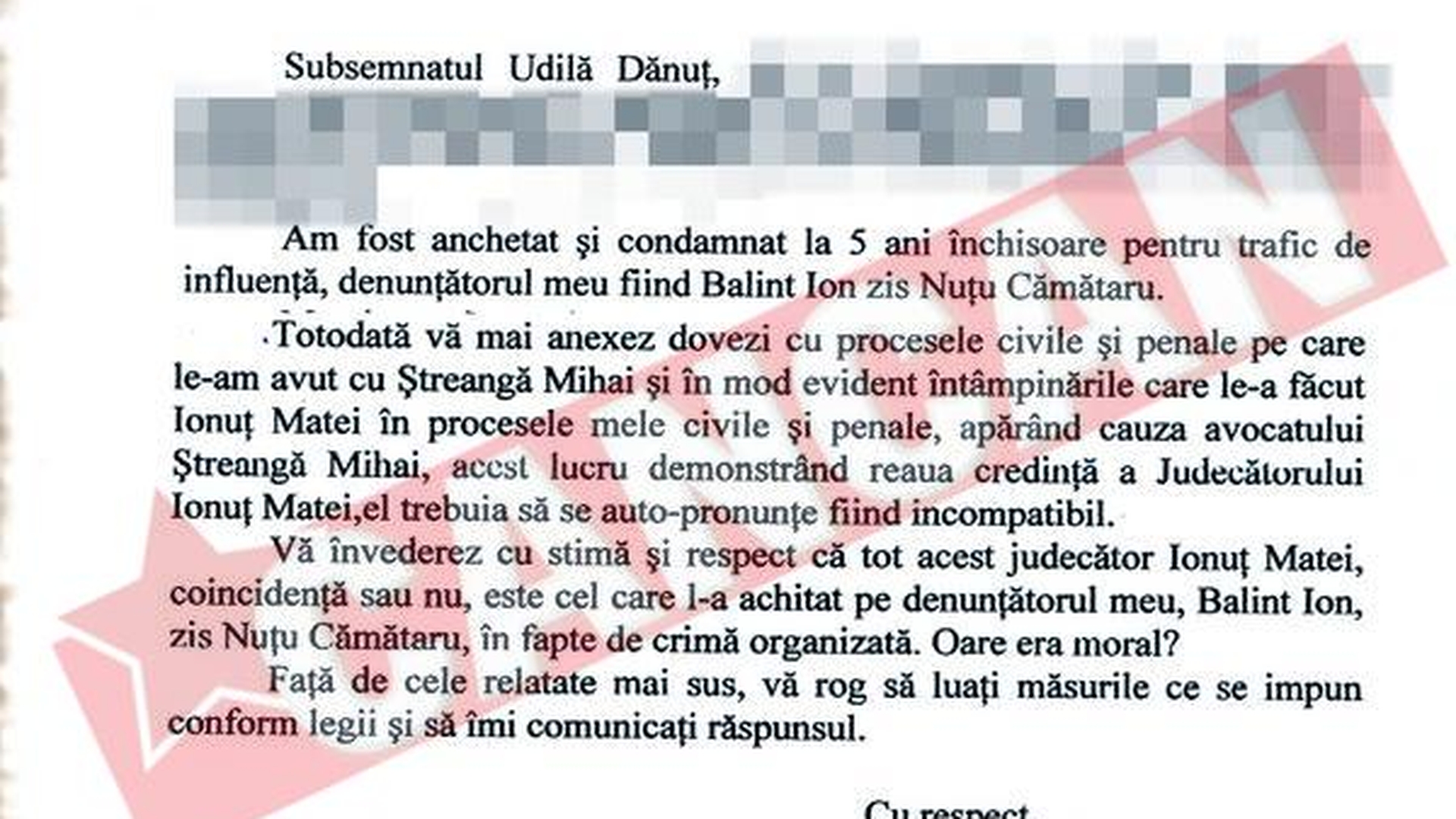 Judecator acuzat ca s-a razbunat pe inculpat