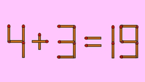 Test IQ exclusiv pentru genii | Corectați 4 + 3 = 19, mutând un singut chibrit