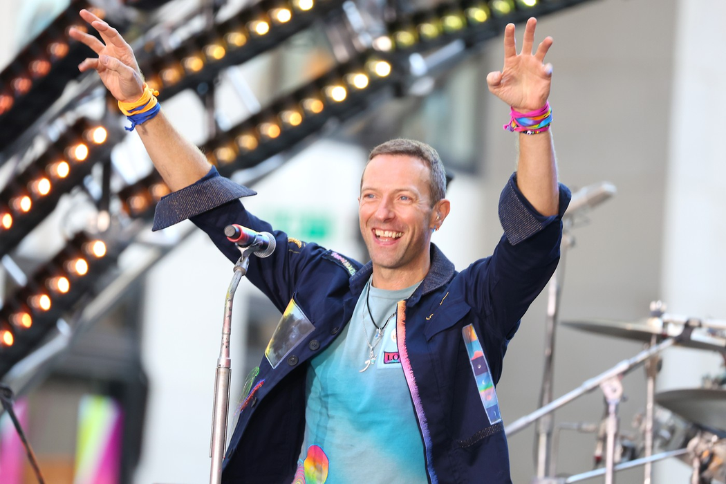 Chris Martin și Coldplay au interpretat melodii de pe noul lor album în cea de-a 5-a apariție la The Today Show din Rockefeller Center in 2008. Foto: Profimedia