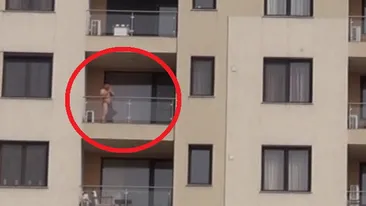 Sase, la etajul sase! Patruleasa si Crin Antonescu au cel mai exhibitionist vecin! Uite ce face pe balcon, doar in chiloti
