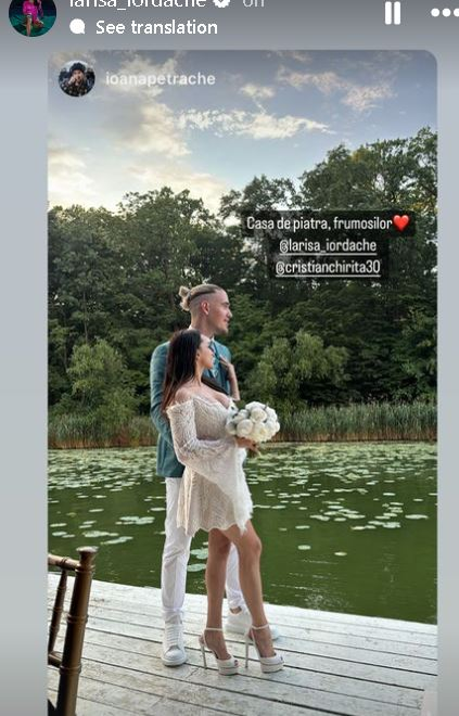 Larisa Iordache  și Cristian/ sursă foto: Instagram