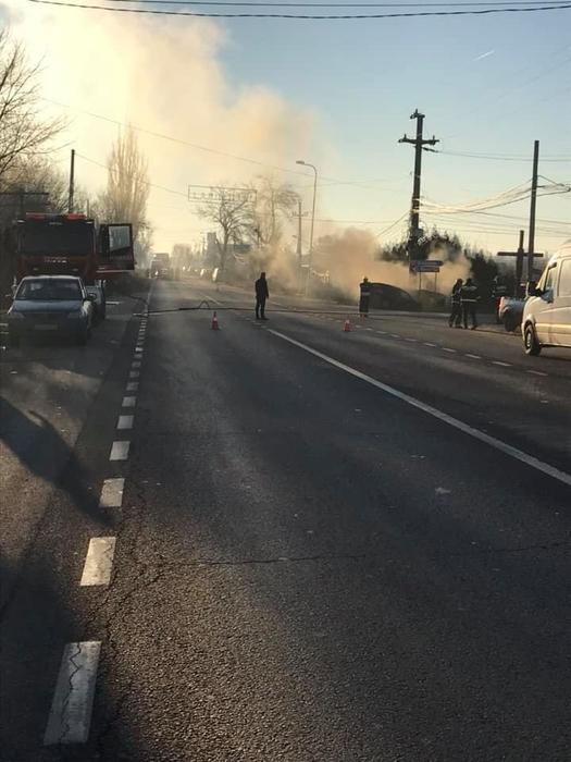 Traficul a fost oprit din cauza pericolului de explozie