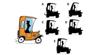 Test de inteligență | Care este umbra corectă a mașinii de epocă din imagine?